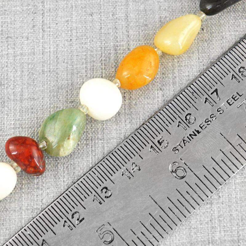 gemsmore:Multicolor Multi Gemstone Beads Strand - Natural Drilled