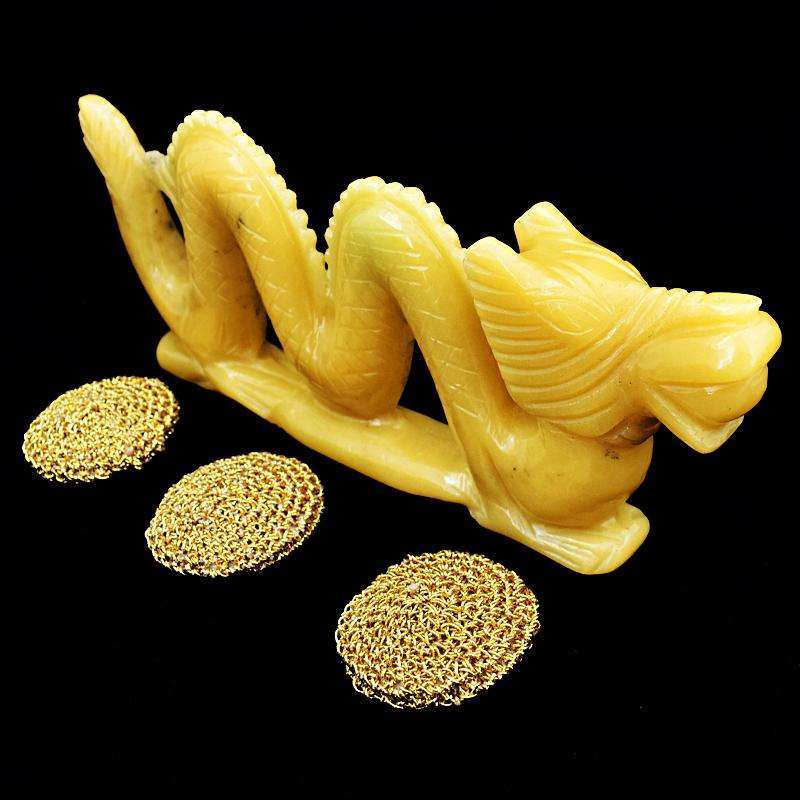 gemsmore:Museum Size Aventurine Hand Carved Dragon