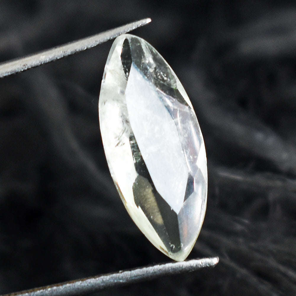 gemsmore:Natural 6 Carats  Genuine Prasiolite Faceted Gemstone