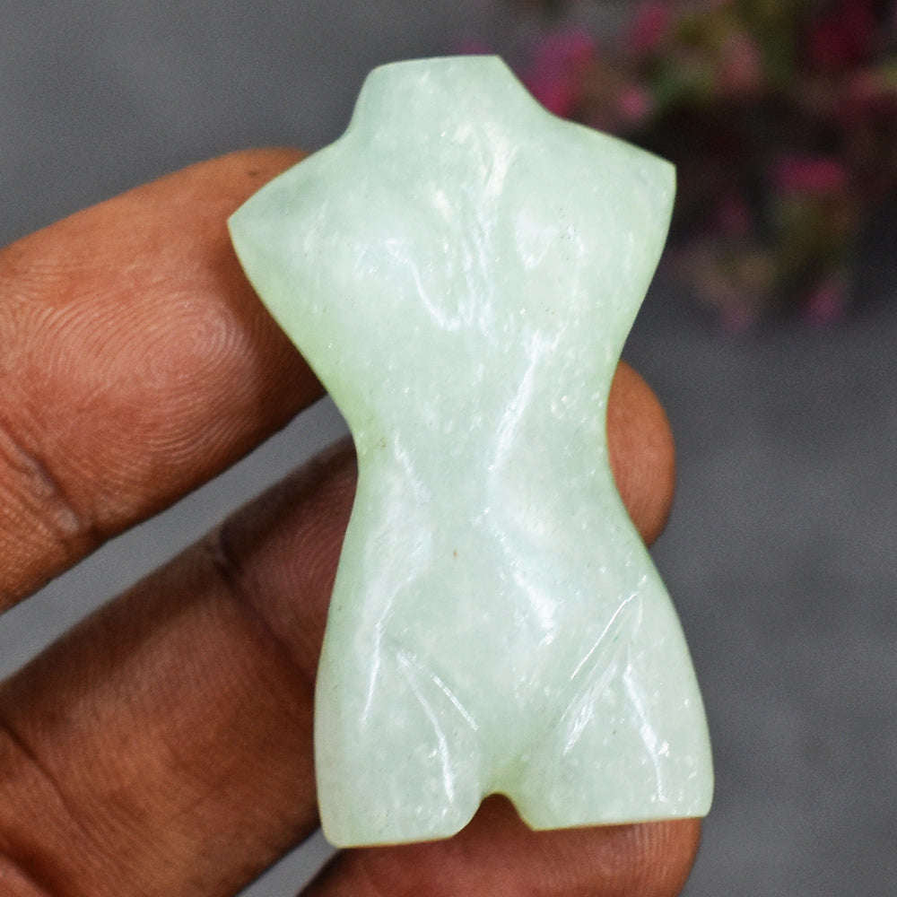 gemsmore:Natural 72 Carats Genuine Aventurine Crystal Goddess Body Gemstone
