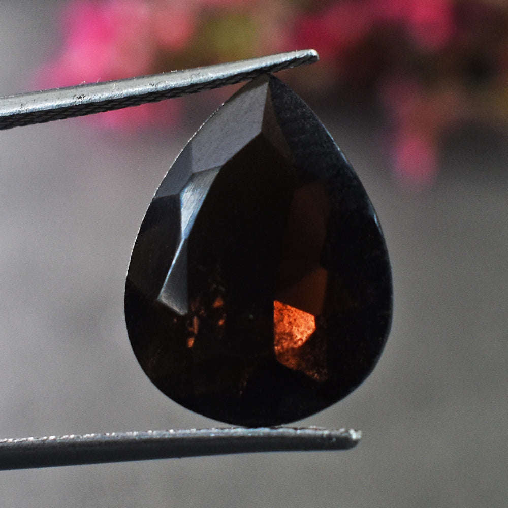 gemsmore:Natural 8 Cts Genuine Smoky Quartz Faceted Gemstone