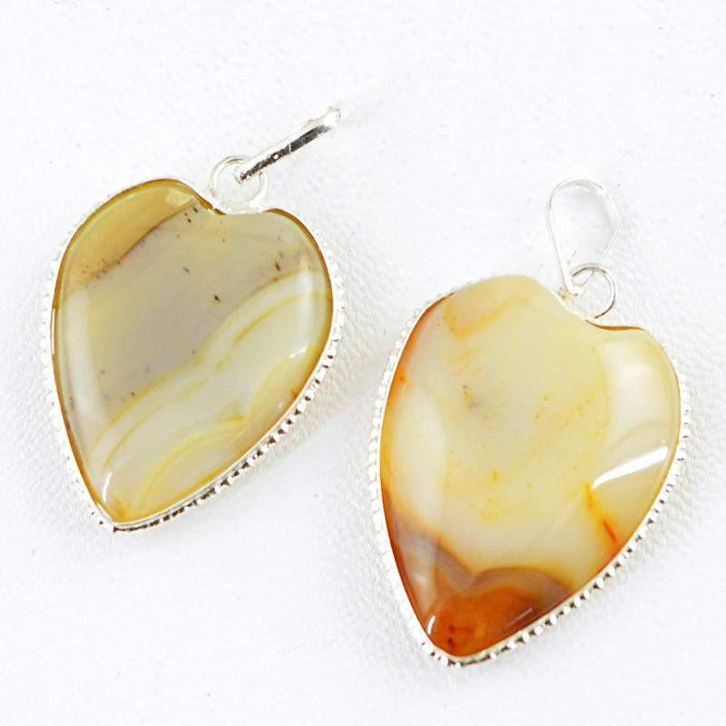 gemsmore:Natural Agate Gemstone Untreated Pendant Lot
