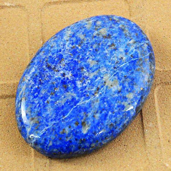 gemsmore:Natural Amazing Blue Lapis Lazuli Oval Shape Loose Gemstone