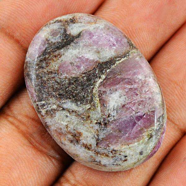 gemsmore:Natural Amazing Charoite Oval Shape Untreated Loose Gemstone