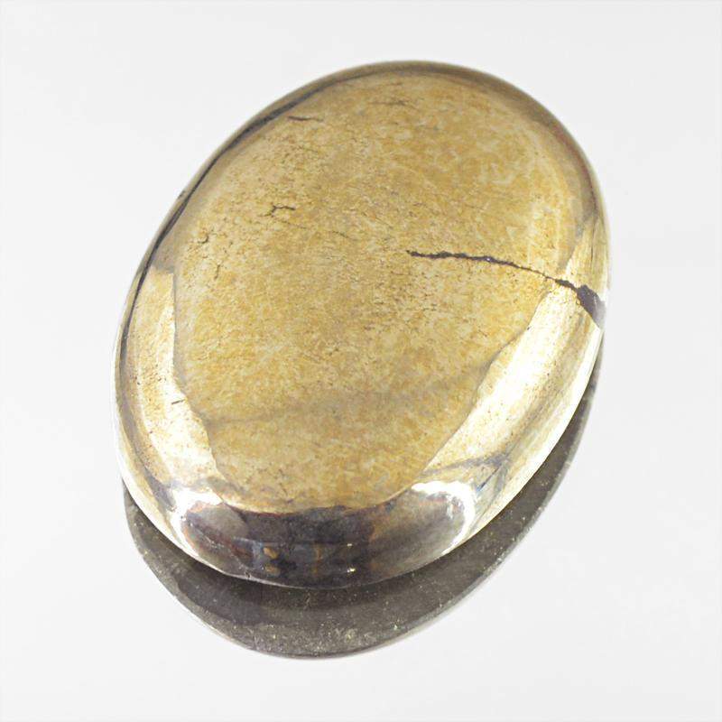 gemsmore:Natural Amazing Golden Hematite Oval Shape Gemstone