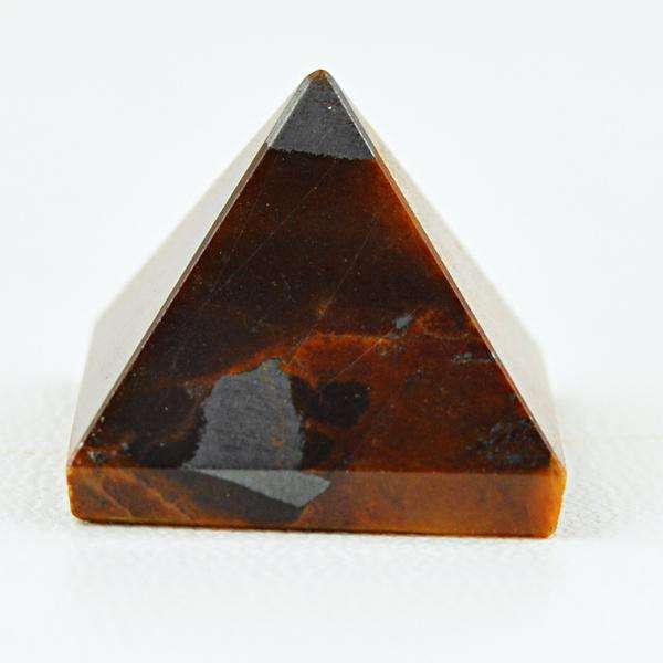 gemsmore:Natural Amazing Golden Tiger Eye Healing Point Pyramid