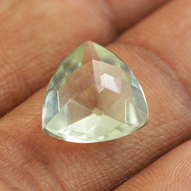 gemsmore:Natural Amazing Green Amethyst Checkered Cut Gemstone
