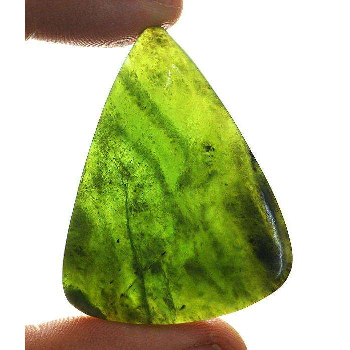 gemsmore:Natural Amazing Green Jade Pear Shape Untreated Loose Gemstone