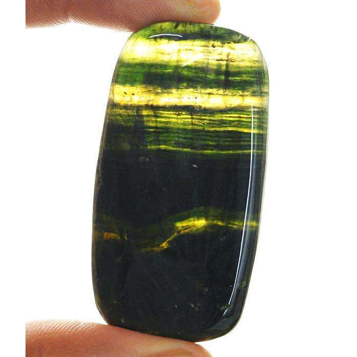 gemsmore:Natural Amazing Green Jade Untreated Loose Gemstone