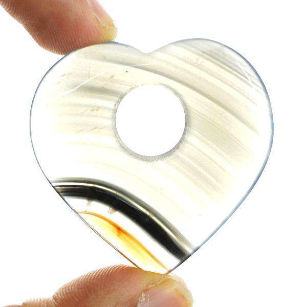 gemsmore:Natural Amazing Heart Shape Fancy Onyx Untreated Loose Gemstone