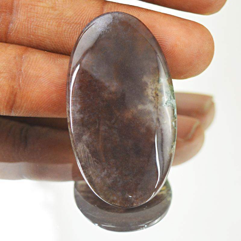 gemsmore:Natural Amazing Moss Agate Oval Shape Gemstone