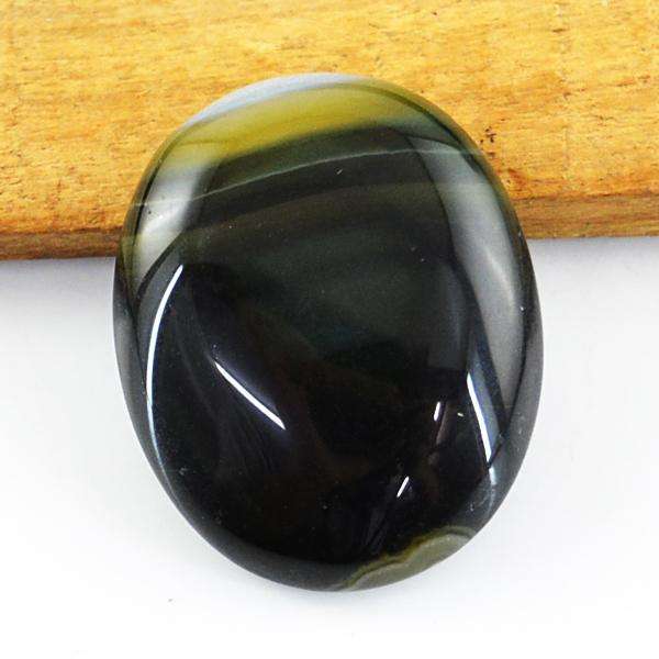 gemsmore:Natural Amazing Onyx Oval Shape Untreated Loose Gemstone