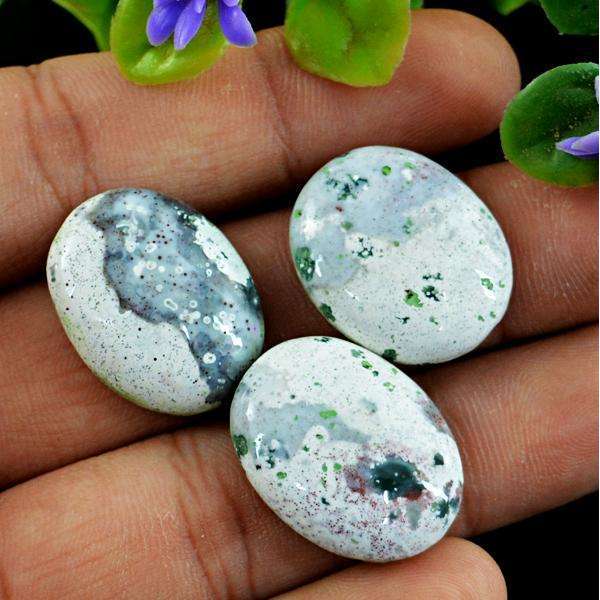 gemsmore:Natural Amazing Oval Shape Ocean Jasper Untreated Loose Gemstone Lot