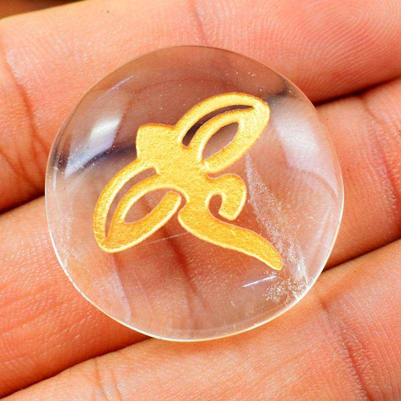 gemsmore:Natural Amazing White Quartz Round Shape Loose Gemstone