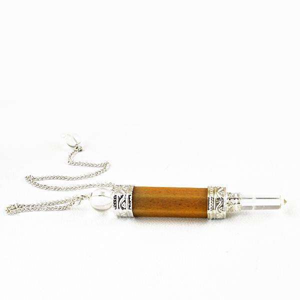 gemsmore:Natural Amazing Yellow Aventurine Healing Ball Point Pendulum
