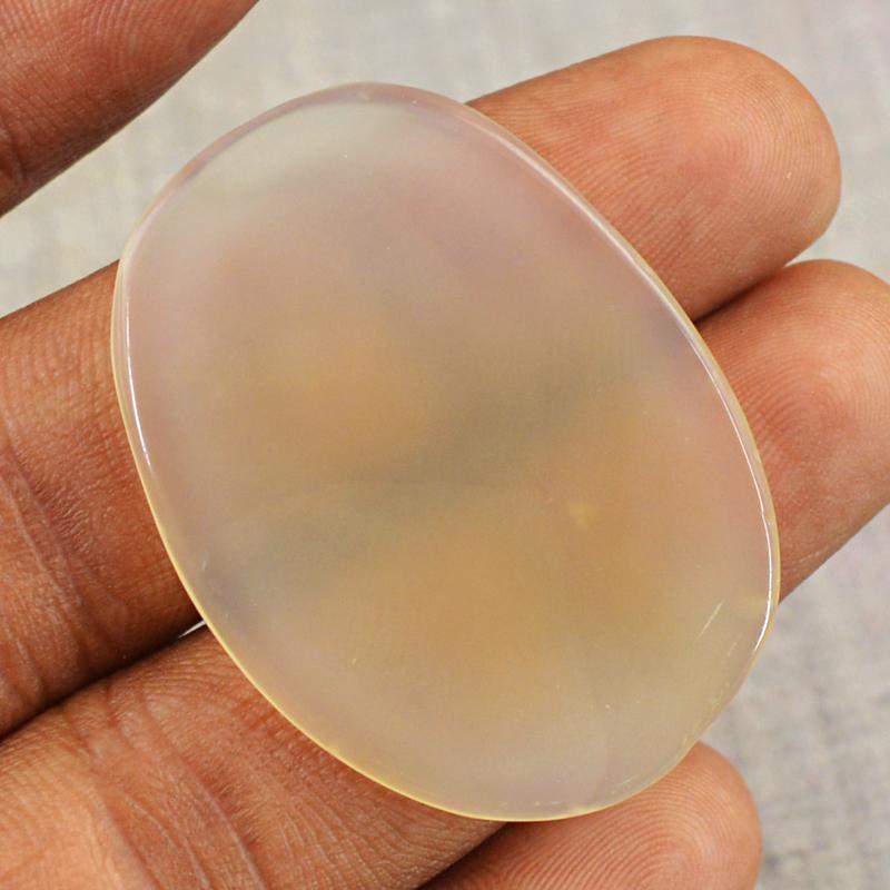 gemsmore:Natural Amazing Yellow Onyx Oval Shape Gemstone