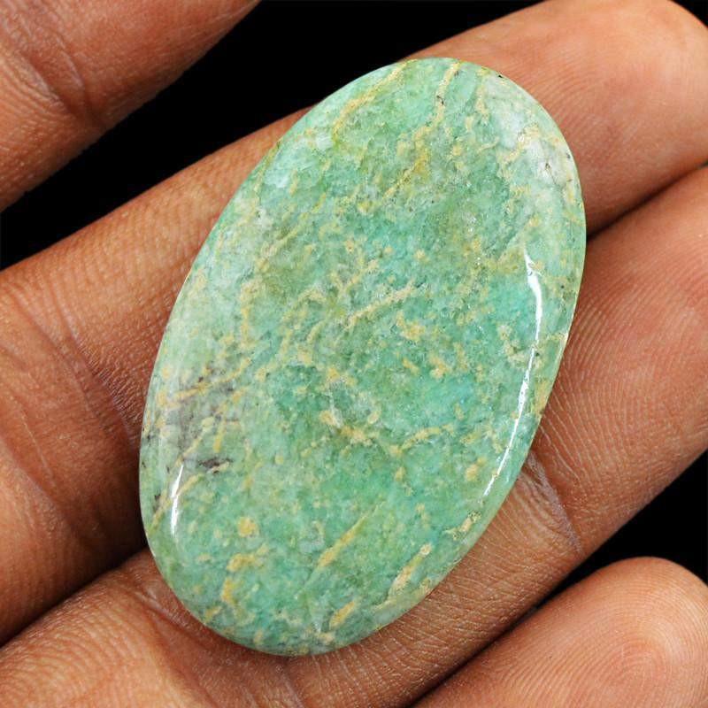 gemsmore:Natural Amazonite Oval Shape Genuine Gemstone