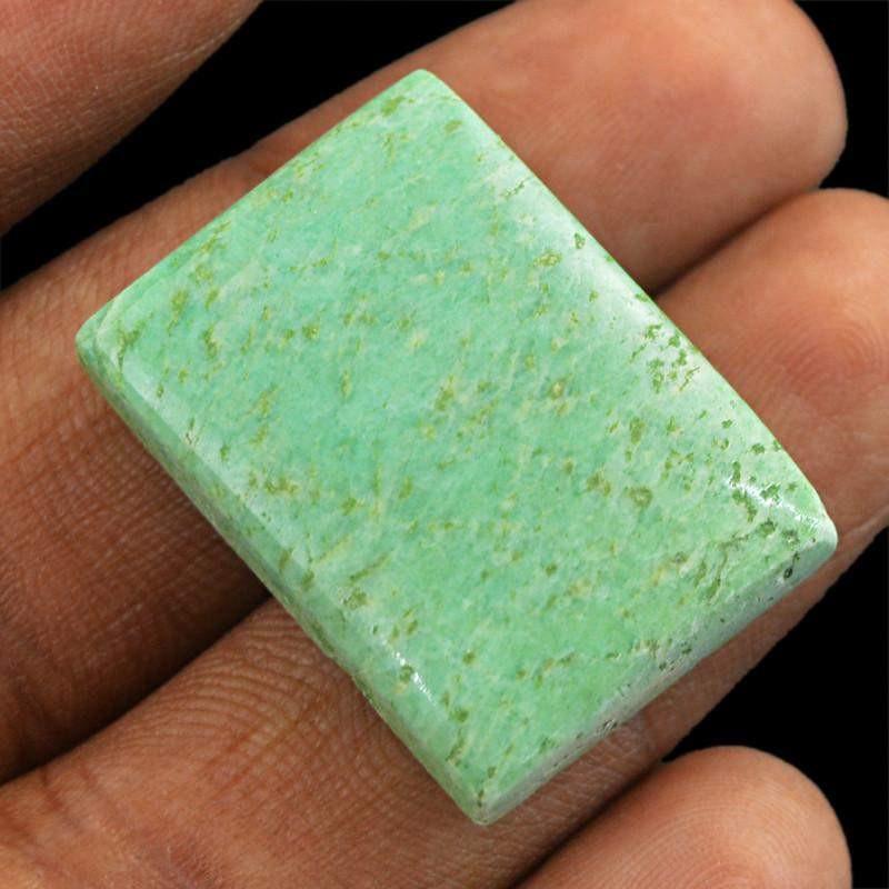 gemsmore:Natural Amazonite Rectangular Shape Untreated Gemstone