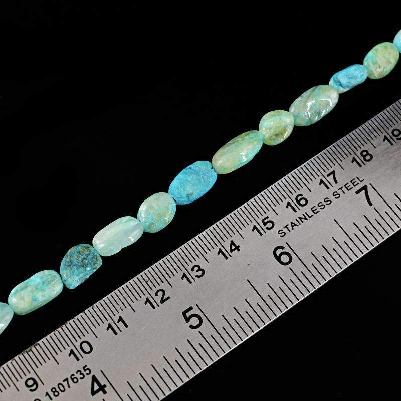 gemsmore:Natural Aquamarine Beads Strand - Drilled