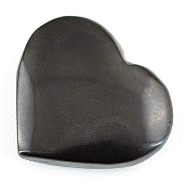 gemsmore:Natural Black Spinel Carved Heart Gemstone