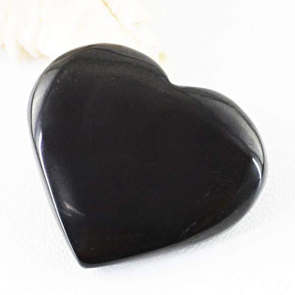 gemsmore:Natural Black Spinel Heart Shape Genuine Gemstone