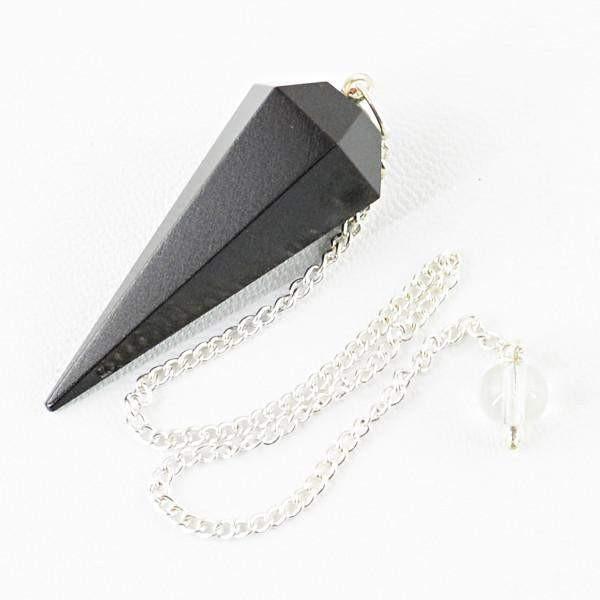 gemsmore:Natural Black Spinel Reiki Healing Pendulum
