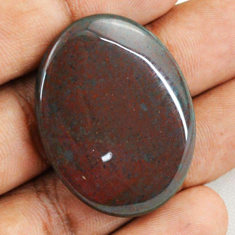 gemsmore:Natural Bloodstone Gemstone - Oval Shape