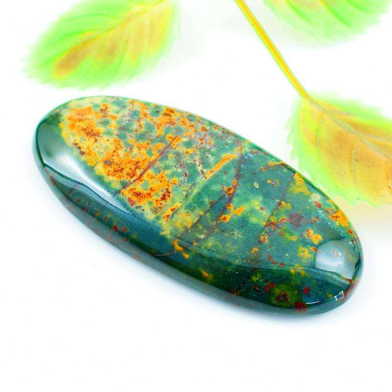 gemsmore:Natural Bloodstone Oval Shape Untreated Loose Gemstone