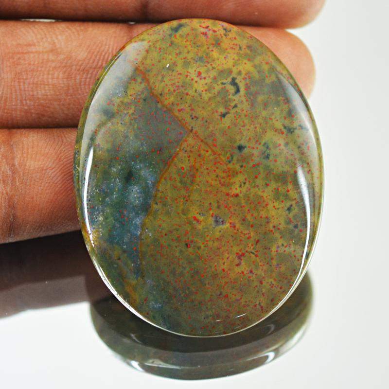 gemsmore:Natural Bloodstone Oval Shape Untreated Loose Gemstone