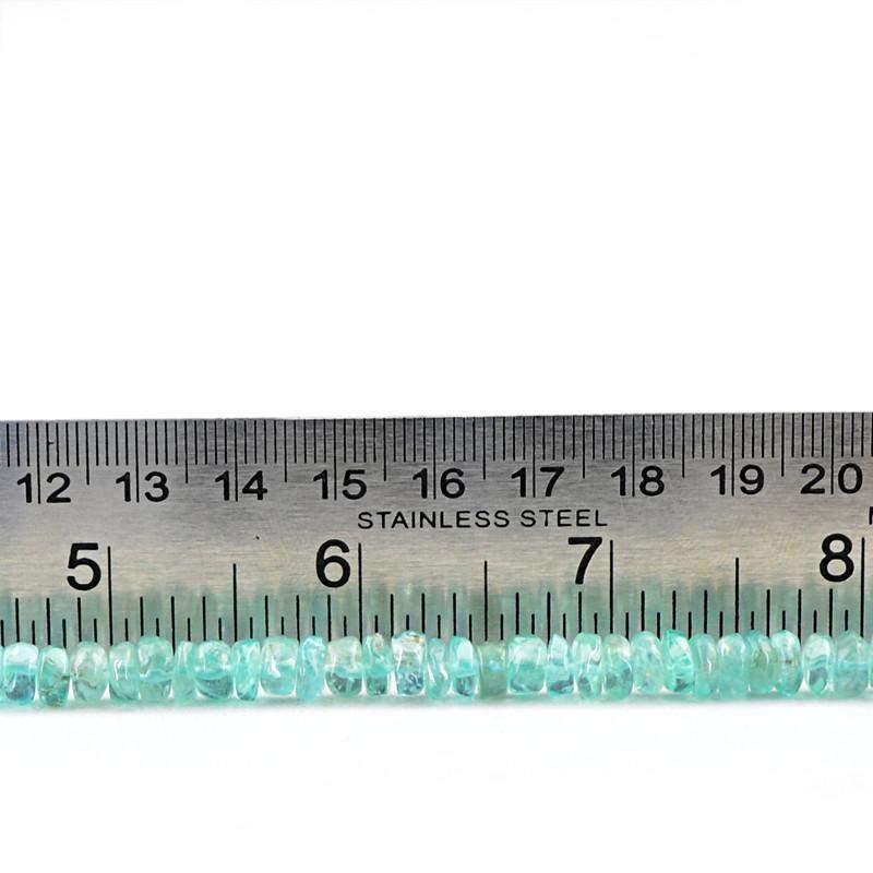 gemsmore:Natural Blue Apatite Round Shape Beads Strand