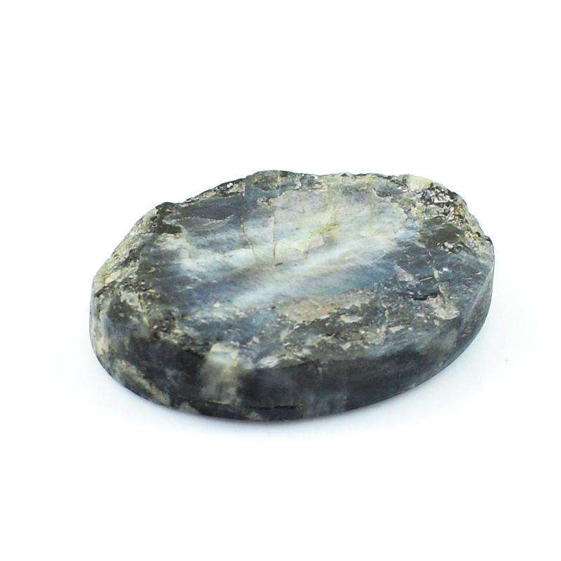 gemsmore:Natural Blue Flash Labradorite Oval Shape Loose Gemstone