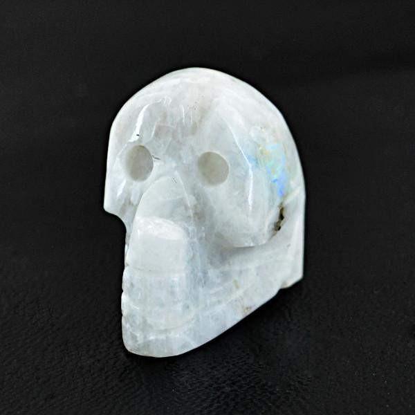 gemsmore:Natural Blue Flash Moonstone Gemstone Skull