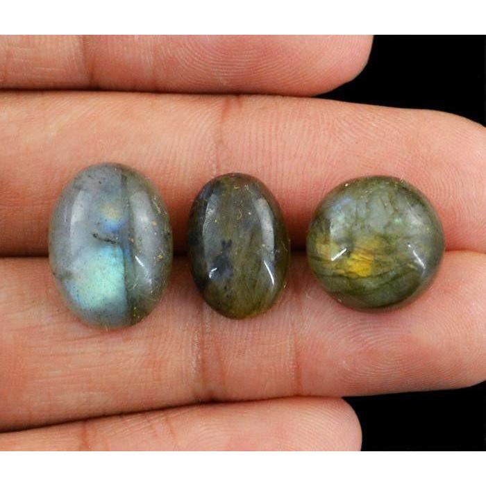 gemsmore:Natural Blue & Golden Flash Labradorite Untreated Gemstone Lot