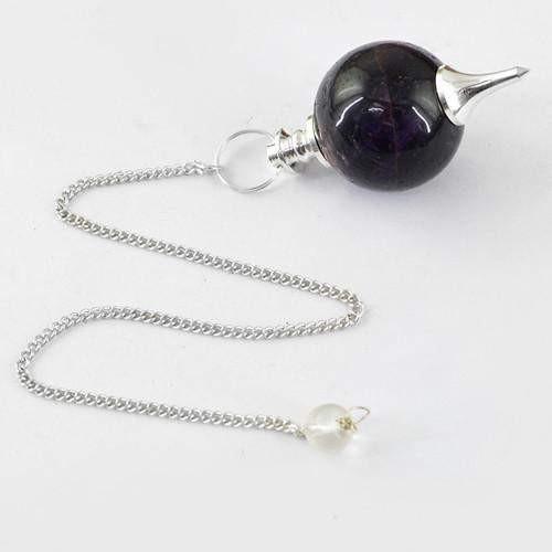 gemsmore:Natural Blue Iolite Pendulum