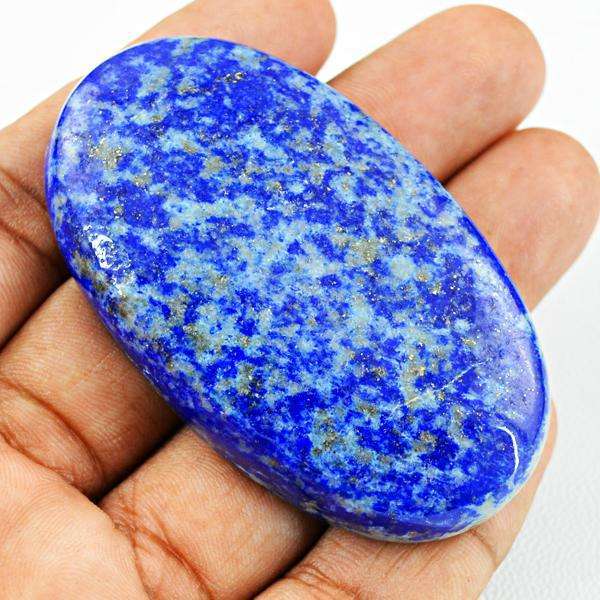 gemsmore:Natural Blue Lapis Lazuli Oval Shape Loose Gemstone
