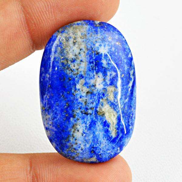 gemsmore:Natural Blue Lapis Lazuli Oval Shape Loose Gemstone