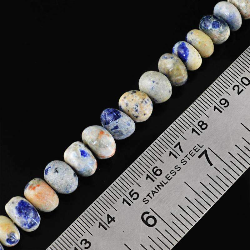 gemsmore:Natural Blue Sodalite Beads Strand Natural Round Shape Drilled
