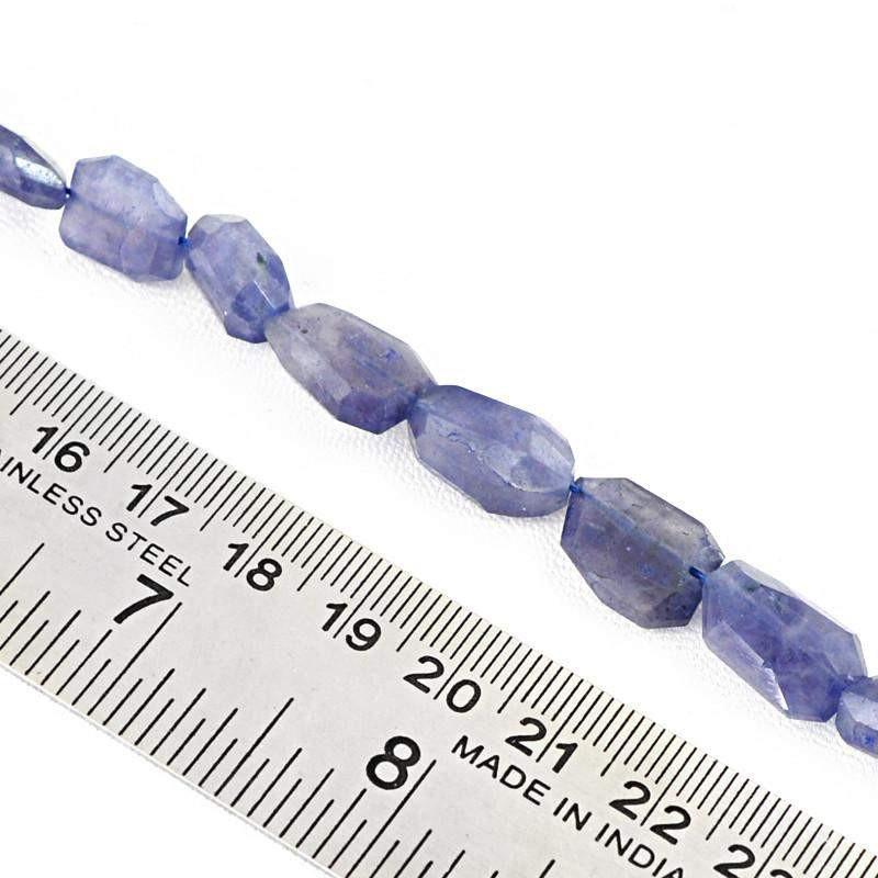 gemsmore:Natural Blue Tanzanite Faceted Beads Strand