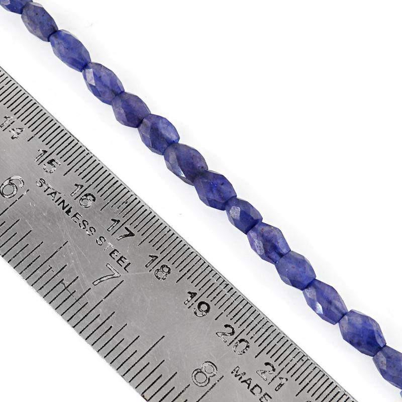 gemsmore:Natural Blue Tanzanite Faceted Beads Strand