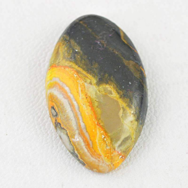 gemsmore:Natural Bumble Bee Jasper Gemstone - Oval Shape