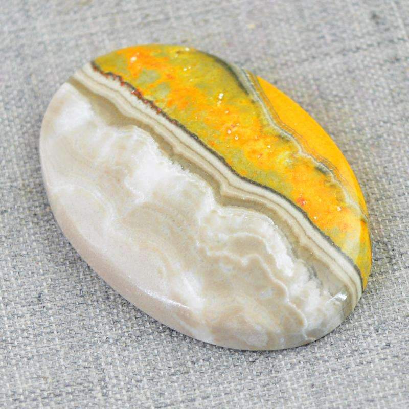 gemsmore:Natural Bumble Bee Jasper Gemstone - Oval Shape