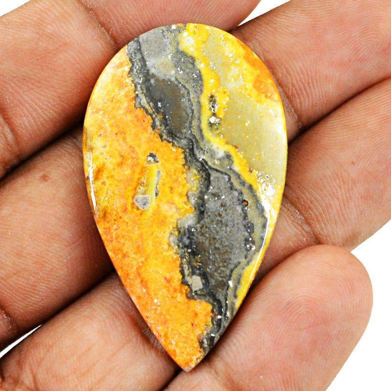 gemsmore:Natural Bumble Bee Jasper Gemstone - Pear Shape