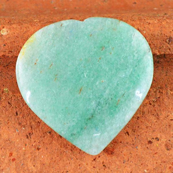 gemsmore:Natural Carved Heart Shape Green Aquamarine Genuine Gemstone
