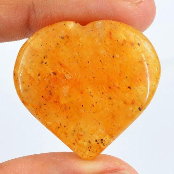 gemsmore:Natural Carved Heart Shape Orange Aventurine Gemstone