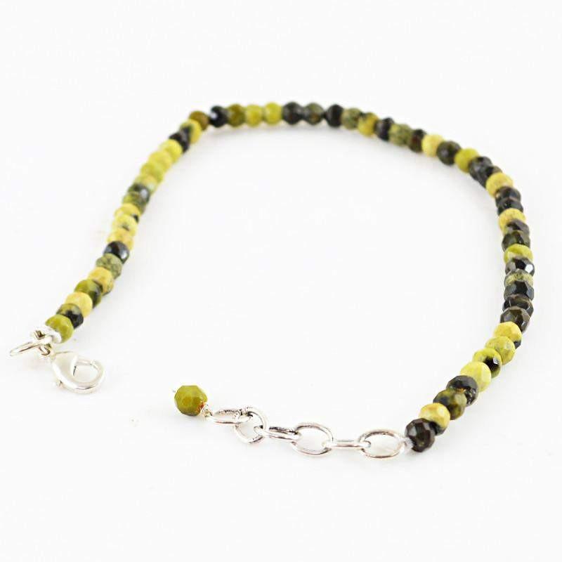 gemsmore:Natural Cat's Eye Bracelet Round Shape Faceted Beads