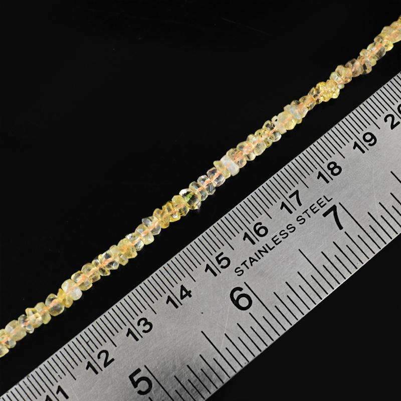 gemsmore:Natural Citrine Round Cut Beads Strand - Untreated Drilled