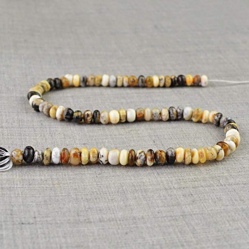 gemsmore:Natural Dendrite Opal Round Shape Beads Strand