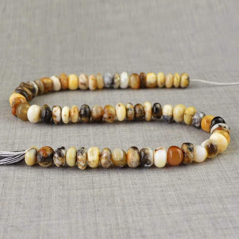 gemsmore:Natural Dendrite Opal Round Shape Beads Strand