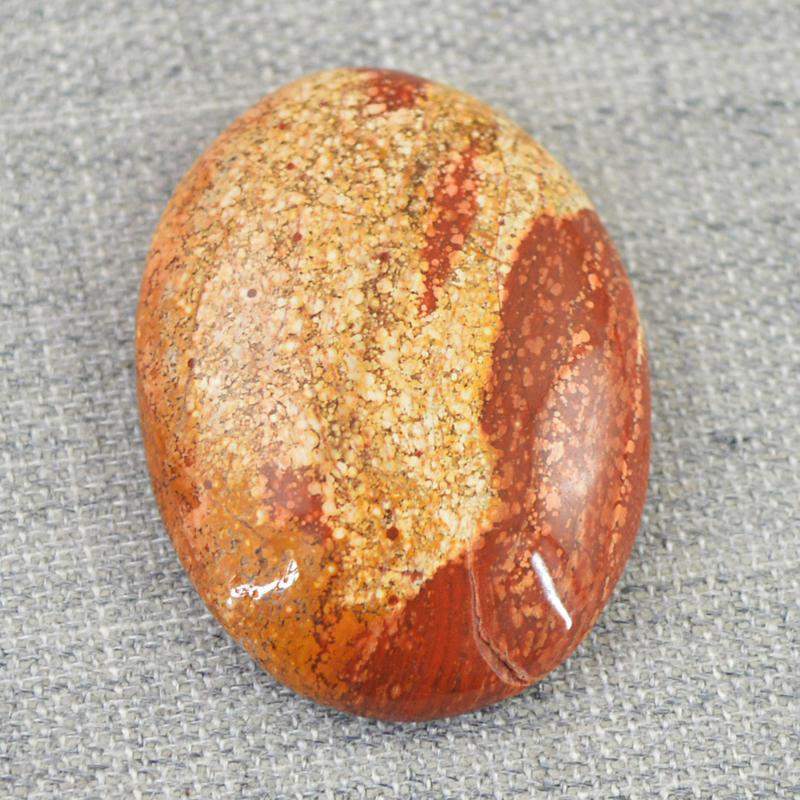 gemsmore:Natural Desert Jasper Oval Shape Loose Gemstone