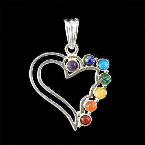 gemsmore:Natural Designer Seven Chakra Healing Pendant